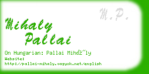 mihaly pallai business card